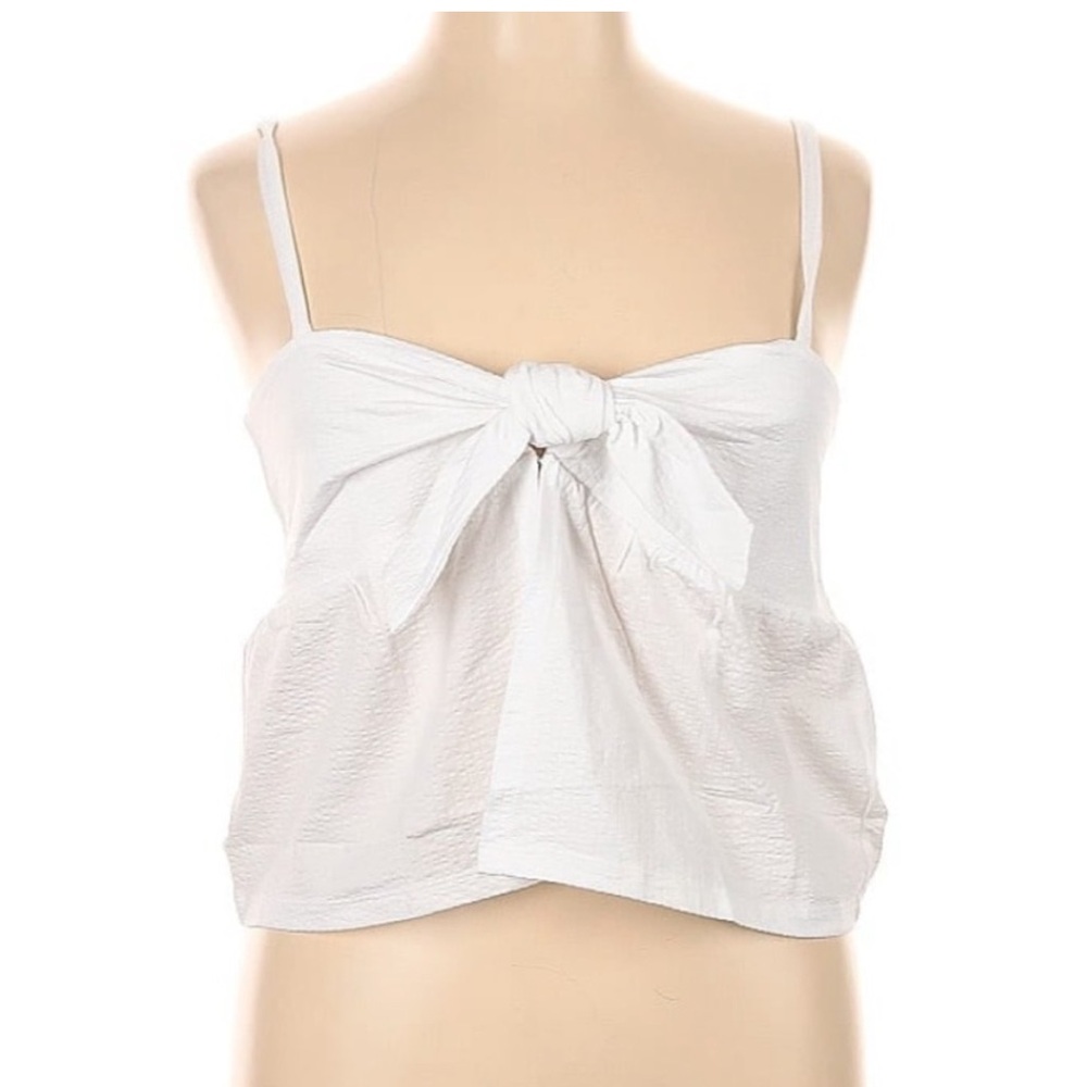 J.crew front bow white summer tank